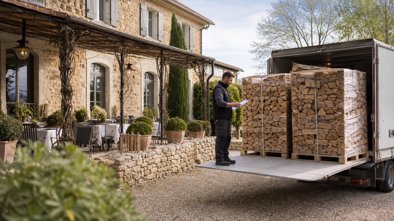 Livraison de palettes de bois sec pour professionnels